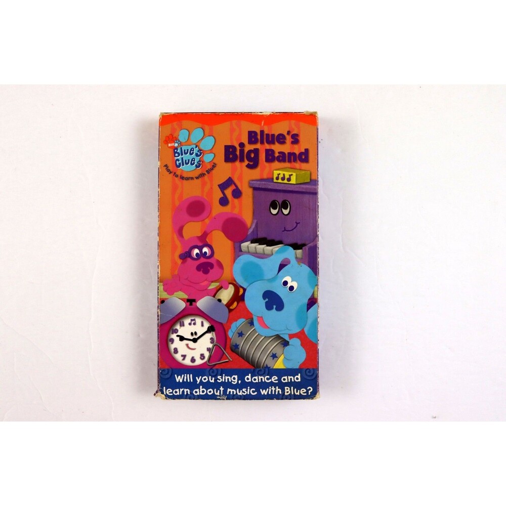 Blues Clues - Blues Big Band VHS 2003‎ Tape Sing & Dance Blue Cartoon Classic